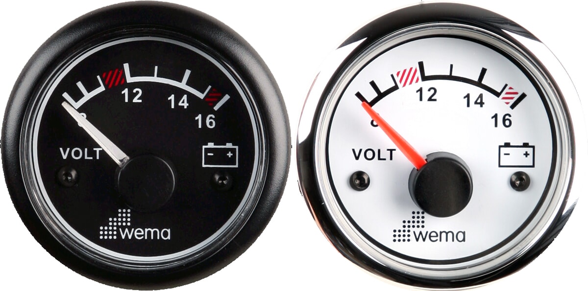 Voltmeter Analog Sort 12V Wema PCdeal no