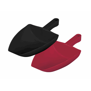 Øsekar med rund bunn rød & sort