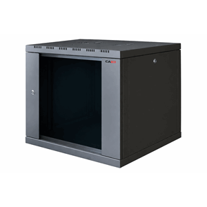 19" Veggskap 6U Dybde 400mm Sort