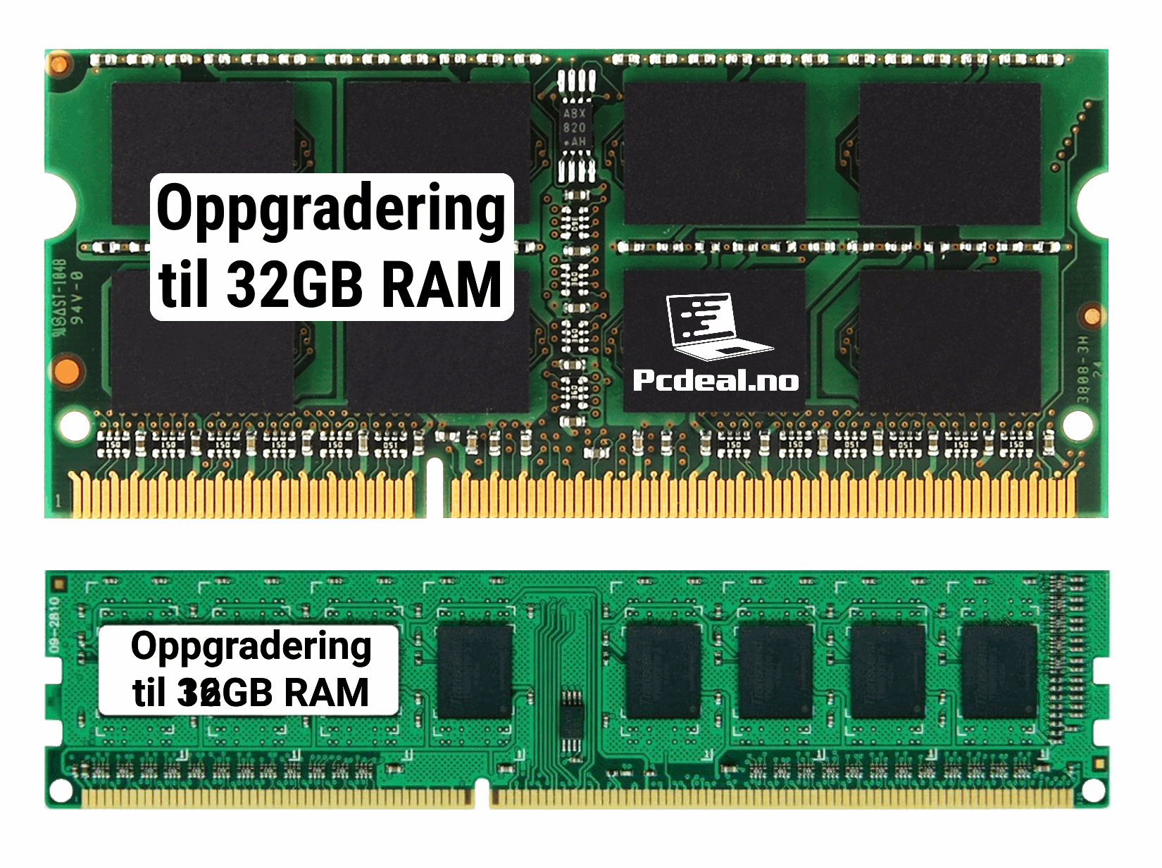 Oppgradering til 32GB RAM - PCdeal.no