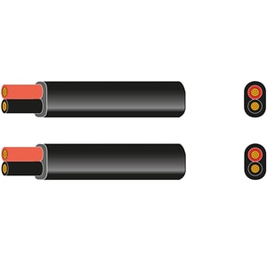 Elektrisk fortinnet 2 leder dobbeltisolert kabel 10Mtr.