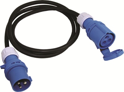 CEE-han-CEE-hun Landstrømkabel 3 x 2.5 mm2. CEE han - CEE hun.jpg