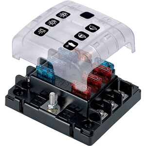 Sikringsholder m/lokk for 6 ATC sikringer. BEP