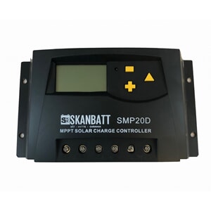 SKANBATT MPPT Solcelleregulator 12/24V 20A med display