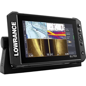 Lowrance Elite FS Black Edition ekkolodd og kartplotter med og uten svinger
