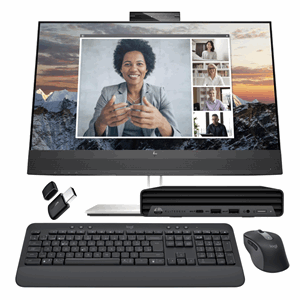 PC Pakke - HP EliteDesk 800 G5, HP E24m G4 Skjerm m/ webcam, WIFI, Logitech MK650