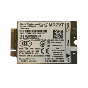 Dell MR7VT  EM7455 4G LTE-kort (M.2 PCIe)