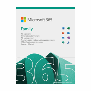 Microsoft 365 Familie opptil 6 personer